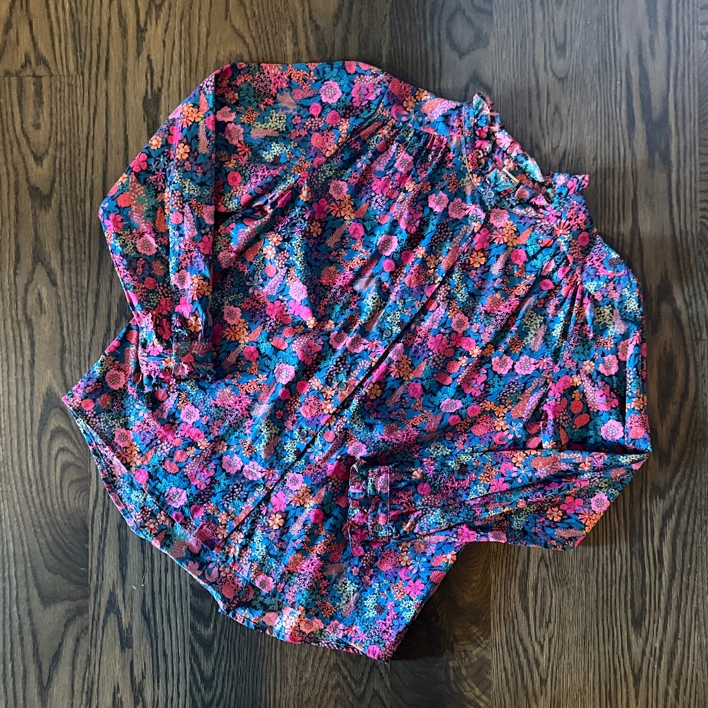 Bonbon Floral Long Sleeve Blouse in Liberty Fabric